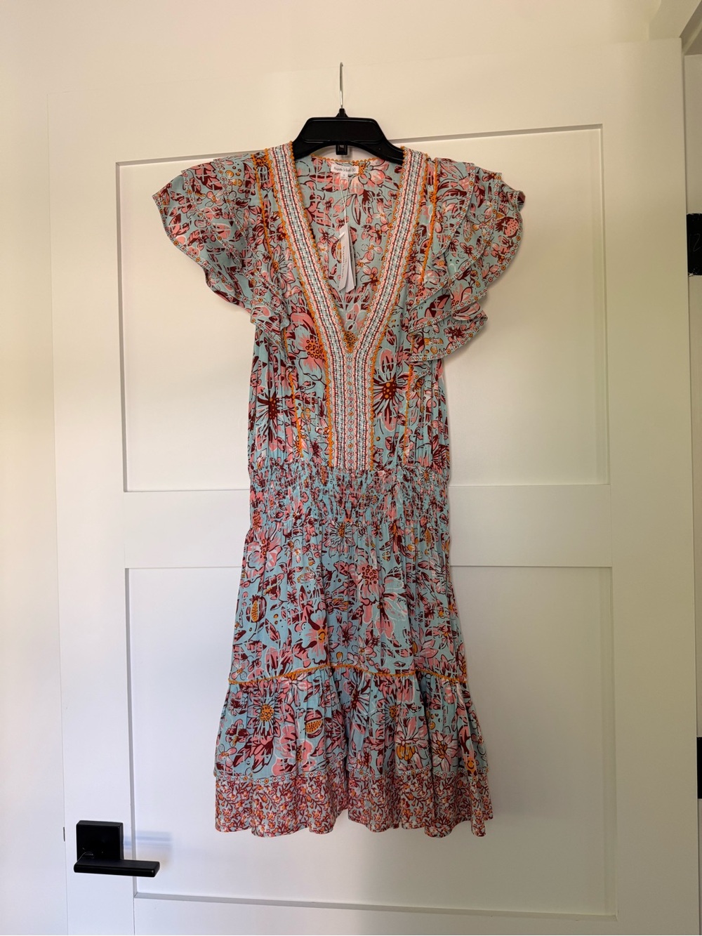 Poupette St Barth - Camilla Sky Jardin D’ete - Blue Multi Mini Dress / Cover-up